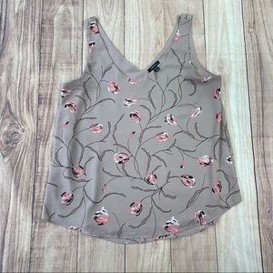 RW&CO Lined Floral Grey Tank Blouse EUC!